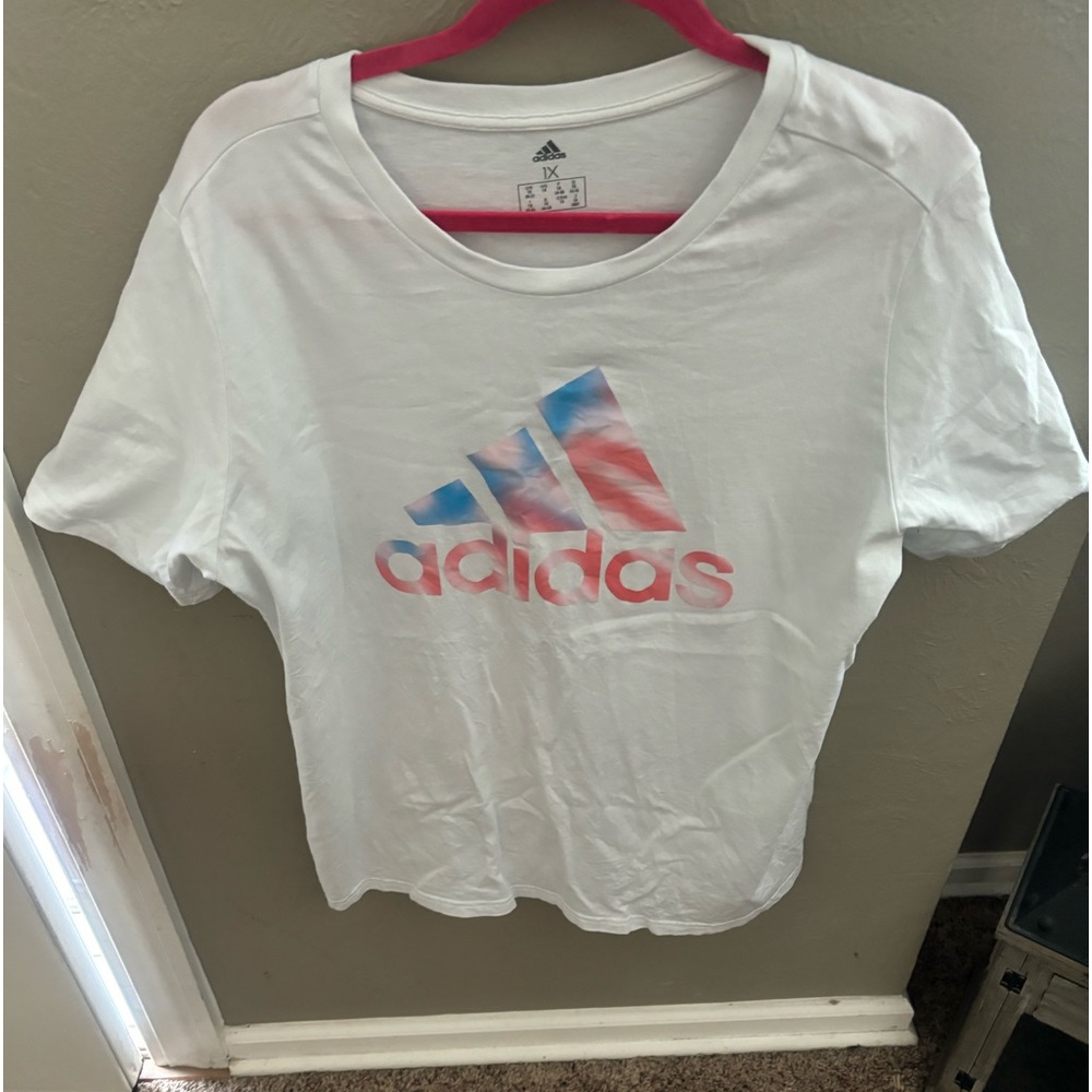 Womens Plus Size 1x Adidas Tshirt Top